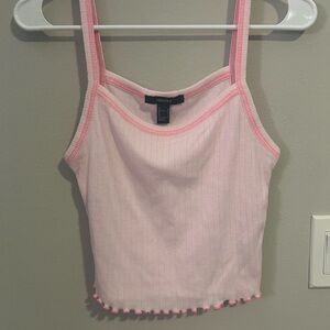 Forever 21 Light Pink Ribbed Camisole